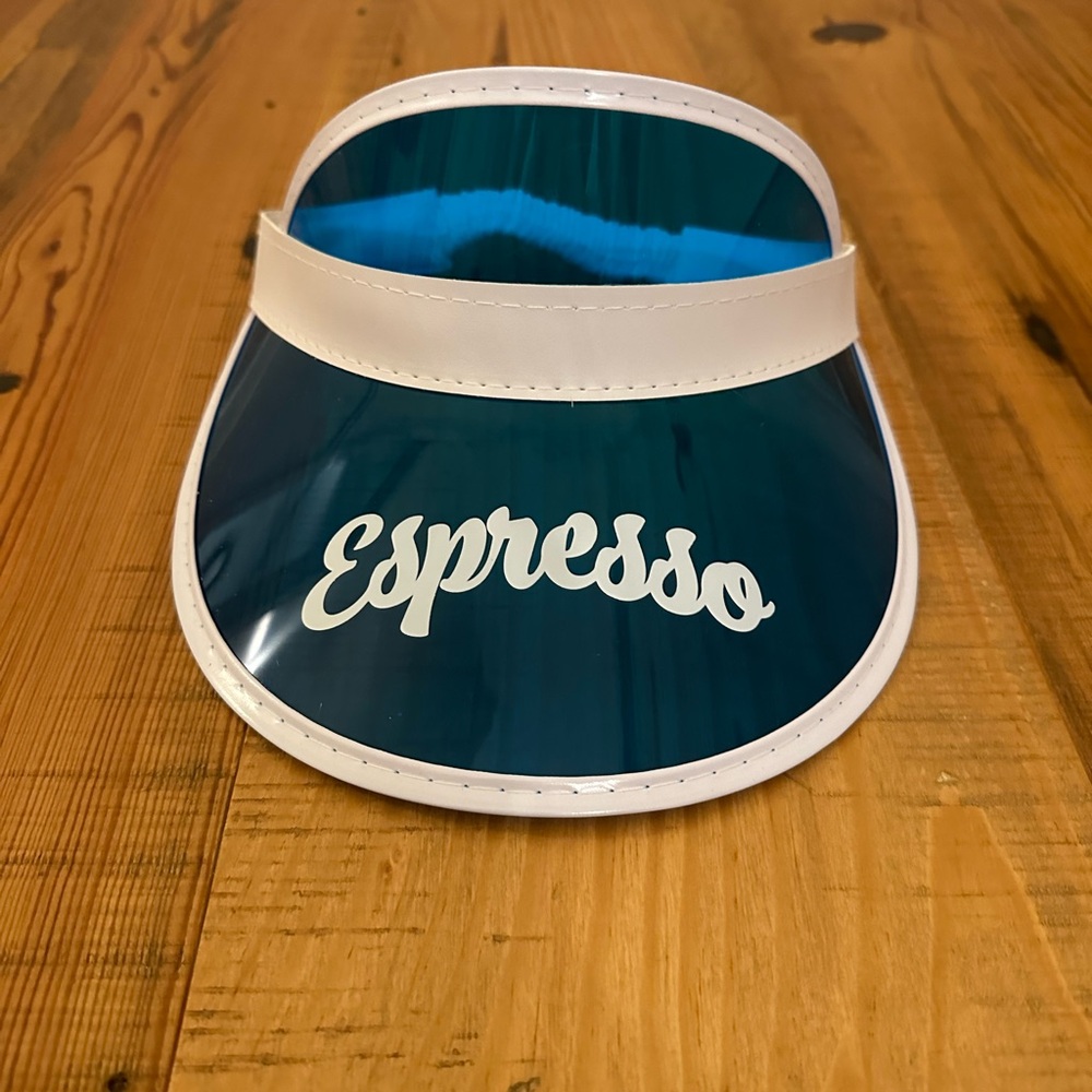 Sabrina Carpenter Short n Sweet VIP Exclusive Espresso Blue and White Visor